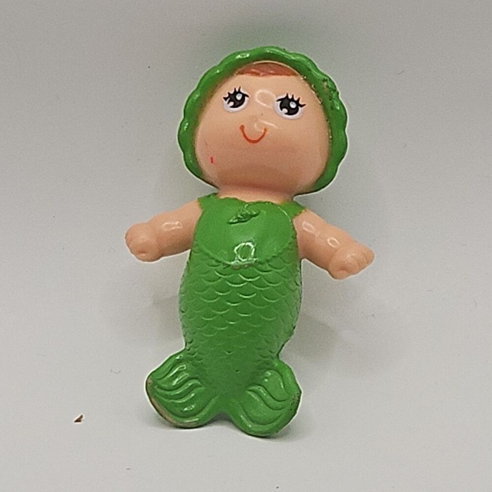 VINTAGE SEA WEES SPRITE FIGURE GREEN SHELLY MERMAID BABY KENNER 1979 DOLL TOY